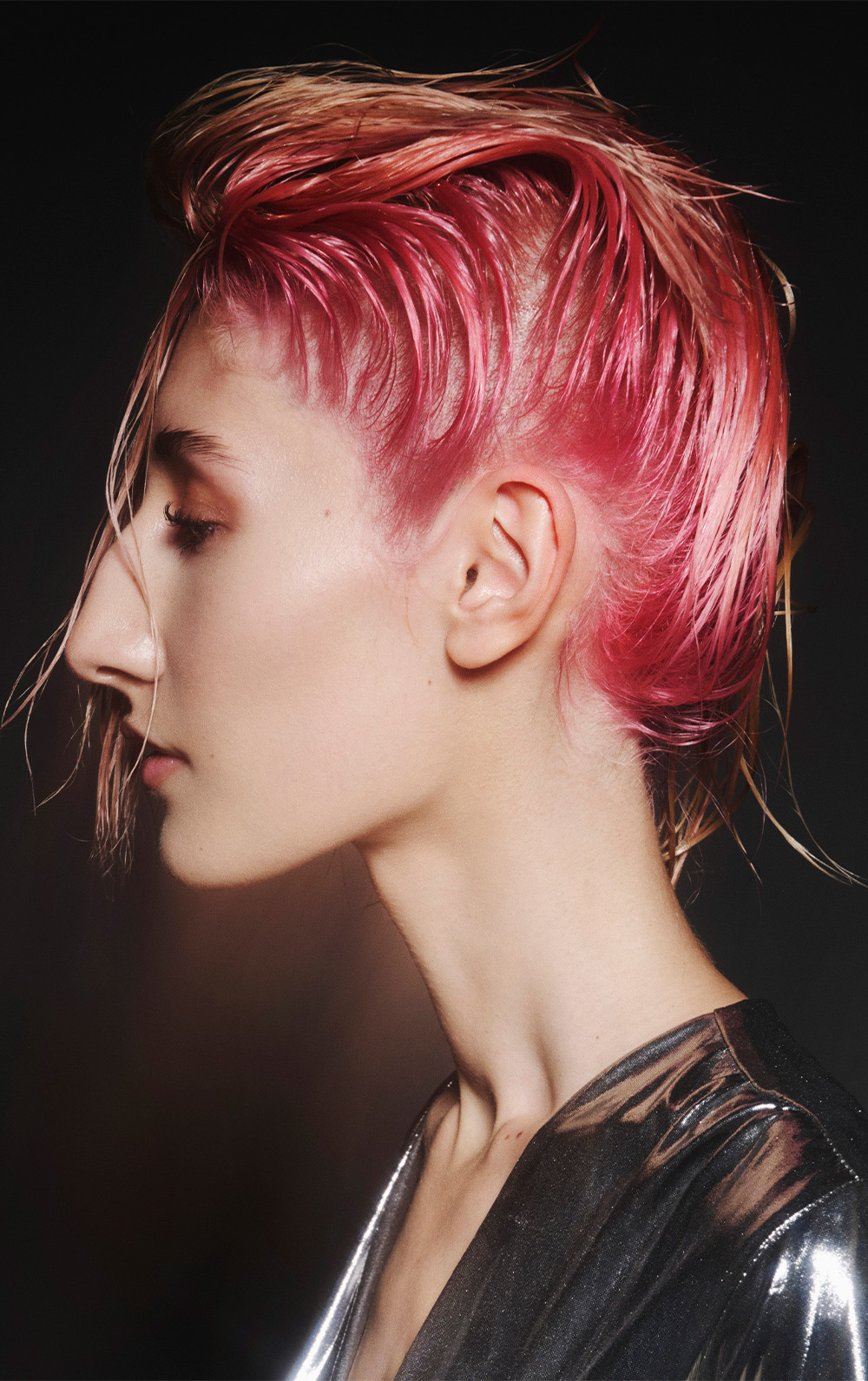 Wet Look Pink Hair - Hotshots Team - Luminara Collection